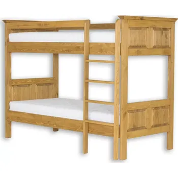 Postel LK707 dřevěná rustikální postel palanda z přírodní borovice Drewmax (Povrch přírodní vosk)