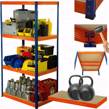 Dílenský regál Kovový regál skladový garážový stojan HELIOS 180x120x35cm 4 police x 275kg