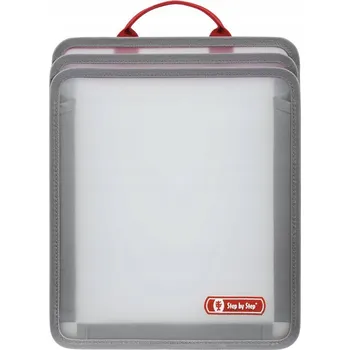 Školní batoh vícekomorový Step by Step odstíny šedé a stříbrné