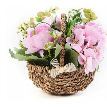 umělá květina KVĚTINY V KOŠÍKU UMĚLÁ ROSTLINA RŮZNÉ BARVY