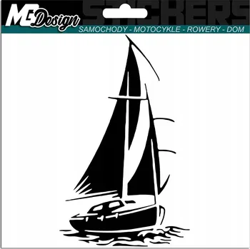 Samolepicí dekorace na vozidlo SAMOLEPKA na auto PLACHETNICE LOĎKA 10x15