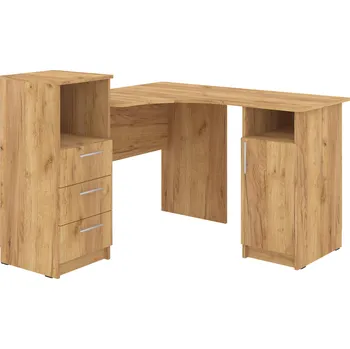 Psací stůl Slevadoma Rohový psací stůl INDIGO Barva: dub tacho