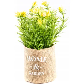 umělá květina UMĚLÝ KVĚT V KVĚTINÁČI OKRASNÁ ROSTLINA 20 CM