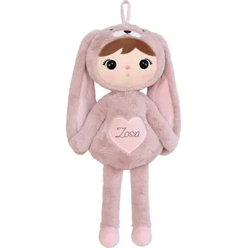 Panenka Růžový Králík XL 70 cm - Panenka Metoo se jménem dítěte - dárek pro miminko