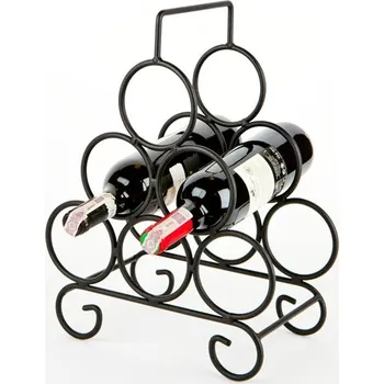 Stojan na víno Stojan na víno (6 lahví) kovový černý