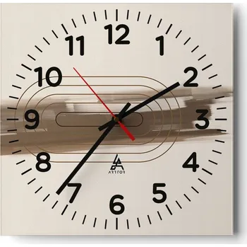 Hodiny Kuchyňské nástěnné hodiny 30x30 Abstrakce Skleněné hodiny do obýváku Moderní Tiché