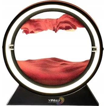 Lampička LED Lampa přesýpací hodiny pohyblivý písek červená otočná USB