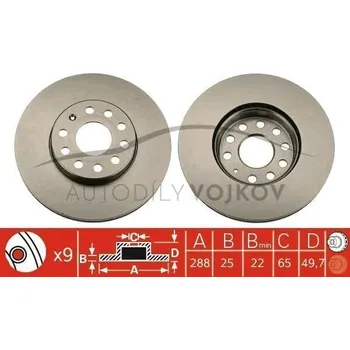 Brzdový kotouč Kotouč přední TRW Škoda Yeti 2.0 TDI