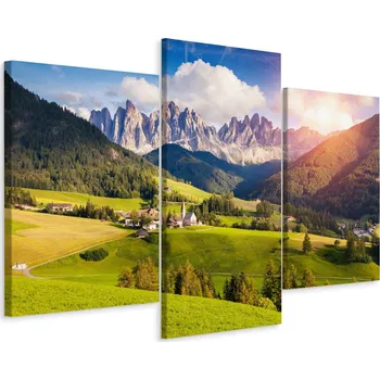 Obraz Obraz Triptych HORY Les Slunce Krajina 3D 90x60