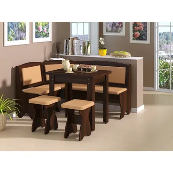 Slevadoma Rohová lavice IMPEROR Barva: dub kraft - bílý, Materiál: koženka - hnědá