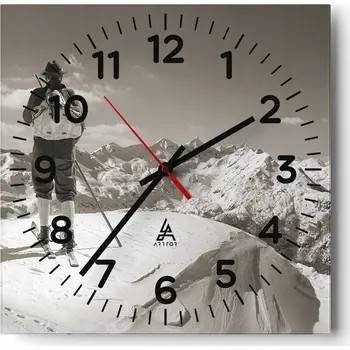 Hodiny Kuchyňské nástěnné hodiny 30x30 Krajina Skleněné hodiny do obýváku Moderní Tiché