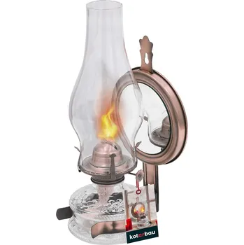 Petrolejová lampa Retro vintage olejová lampa se zrcadlem