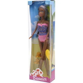 Panenka PANENKA NA PLÁŽ ČERNÉ PLETI měnící barvu 28cm