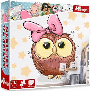 Samolepící dekorace XL VELKÁ Samolepka na stěnu PTÁK HVĚZDIČKY 70x57