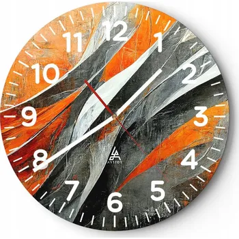 Hodiny Kuchyňské nástěnné hodiny 30x30 Moderní umělecké skleněné hodiny do obýváku Tiché