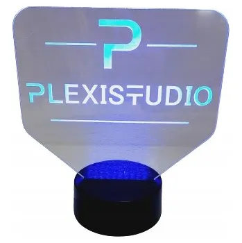 Lampička 3D LED Lampa s Logem Firmy, Multikolor, Dálkové Ovládání, USB