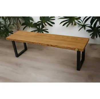 Lavice L2, Rozměr desky: 1300x450 (mm), Barva desky: 3071 - medová, Barva podnože: Bílá