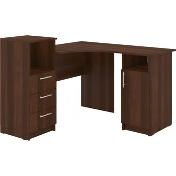 Psací stůl Slevadoma Rohový psací stůl INDIGO Barva: ořech - tmavý