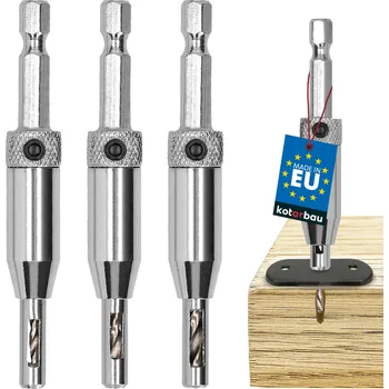 Vrták Samostředicí vrták pro závěsy do dřeva hss 2-3,6 mm sada 3 ks.