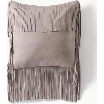 Polštář Kožený povlak na polštář s třásněmi Amaia 50x50 cm