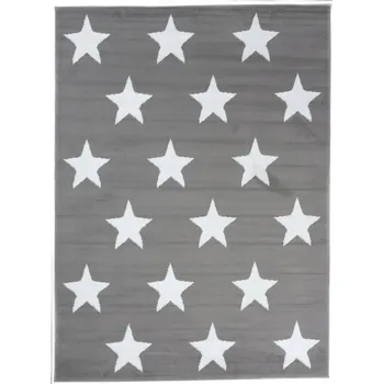 Koberec KOBEREC CANVAS 250x300 BCF BÍLO ŠEDÉ HVĚZDIČKY 96g