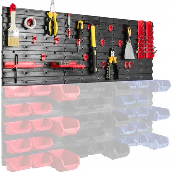 Obraz Dílenská nástěnná deska / panel na nářadí 105x38,5 cm + držáky