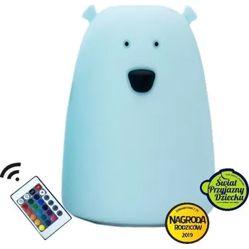 Lampička Rabbit&Friends Lampička Medvídek velký modrý s dálkovým ovládáním