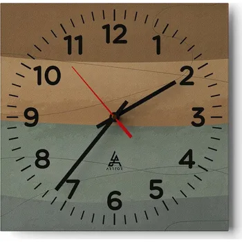 Hodiny Nástěnné hodiny do obýváku 40x40 Abstrakce Tiché hodiny Skleněné hodiny Bez hlučnosti