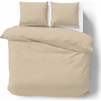 Povlečení POVLEČENÍ BAVLNĚNÉ 200x200 POVLEČENÍ NA POLŠTÁŘ 50x60 Béžové