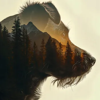 Obraz Plakát Psí Duch Lesa bez rámu 20 x 20 cm