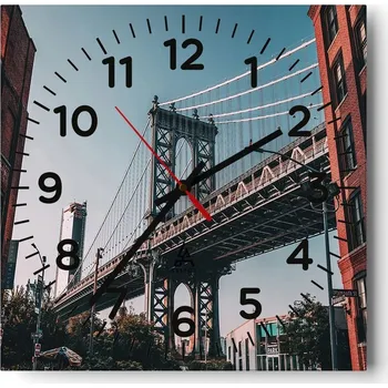 Hodiny Nástěnné hodiny do obýváku 40x40 Jork Tiché hodiny na skle Bezhlučné