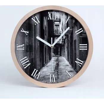 Hodiny Dřevěné nástěnné hodiny Barcelona Španělsko průměr 25 cm