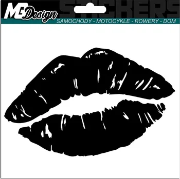 Samolepicí dekorace na vozidlo SAMOLEPKA na auto PUSA Rtěnka 14x9cm HOLOGRAM