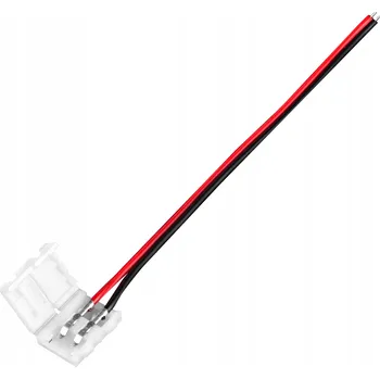 LED páska Spojka pro LED pásek 10mm zacvakávací s kabelem