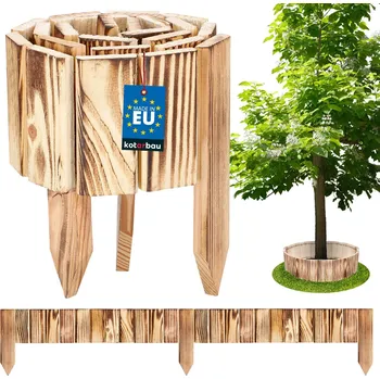 Zahradní obrubník Lemování dřevěného plotu palisáda opaline 10x110 cm - vypáleno \ 10 cm