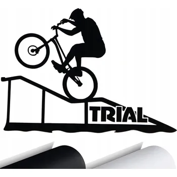 Samolepicí dekorace na vozidlo NÁLEPKA NA KOLO TRIAL 14x10cm na auto