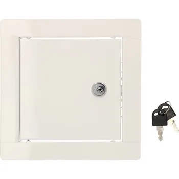 Revizní dvířka Ocelová revizní dvířka s bílými klíči 15x15 cm - 15x15 cm