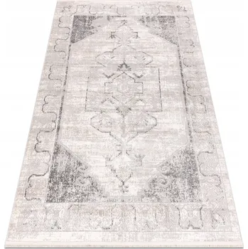 Koberec Koberec moderního obývacího pokoje ORNAMENT RÁMEČEK VINTAGE šedý 120x170 cm