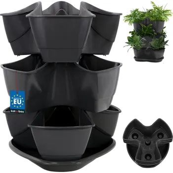 Květináč Kaskádový květináč s bylinkami trojitý stojící