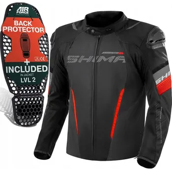 Moto bunda Textilní motocyklová bunda SHIMA SOLID 2.0 RED černá červená + DÁRKY ZDARMA