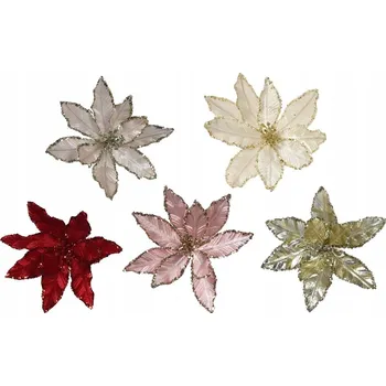 Vánoční dekorace Vánoční Hvězda hvězda třpytky na sponce