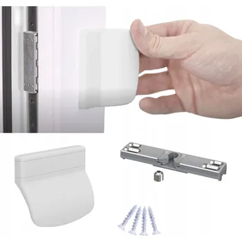 Nábytkové kování Balkónový zavírač s madlem pro balkónové dveře, zarážka proti průvanu