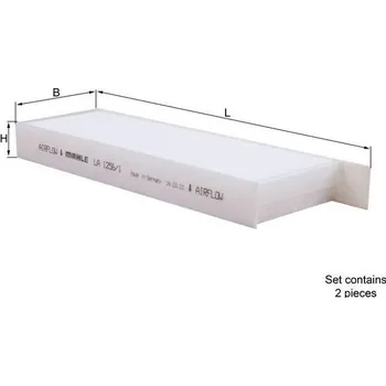 Kabinový filtr Filtr, vzduch v interiéru MAHLE LA 1256/1/S