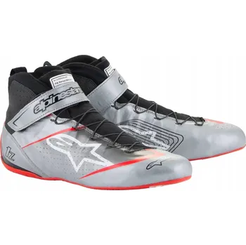 Moto obuv Boty Alpinestars Tech 1-Z v3 FIA 8856-2018 stříbrné, vel. 40
