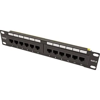 Patch panel Patchpanel 10" kat. 6 UTP, 12 portů (TC-P12C6)