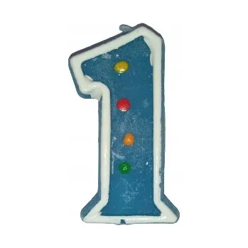 Dortová svíčka SVÍČKA NA DORT ČÍSLICE 1 JEDNIČKA NAROZENINY VÝROČÍ