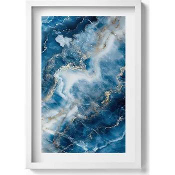 Obraz Dekorativní nástěnný obraz v bílém rámu do obýváku Textura kamene 40x60 cm