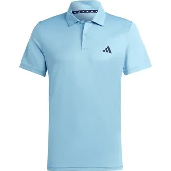 Pánské tričko Pánské polo triko adidas TRAIN ESSENTIALS BASE POLO S Světle modrá, Černá