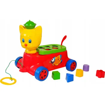 Obraz Kočka s kostkami tahací a třídicí hračka