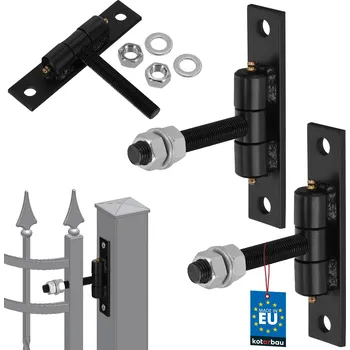 pant Závěs brány s maznicemi šroubovaný černý fi 16 mm sada 2 ks. - černá \ 16 mm